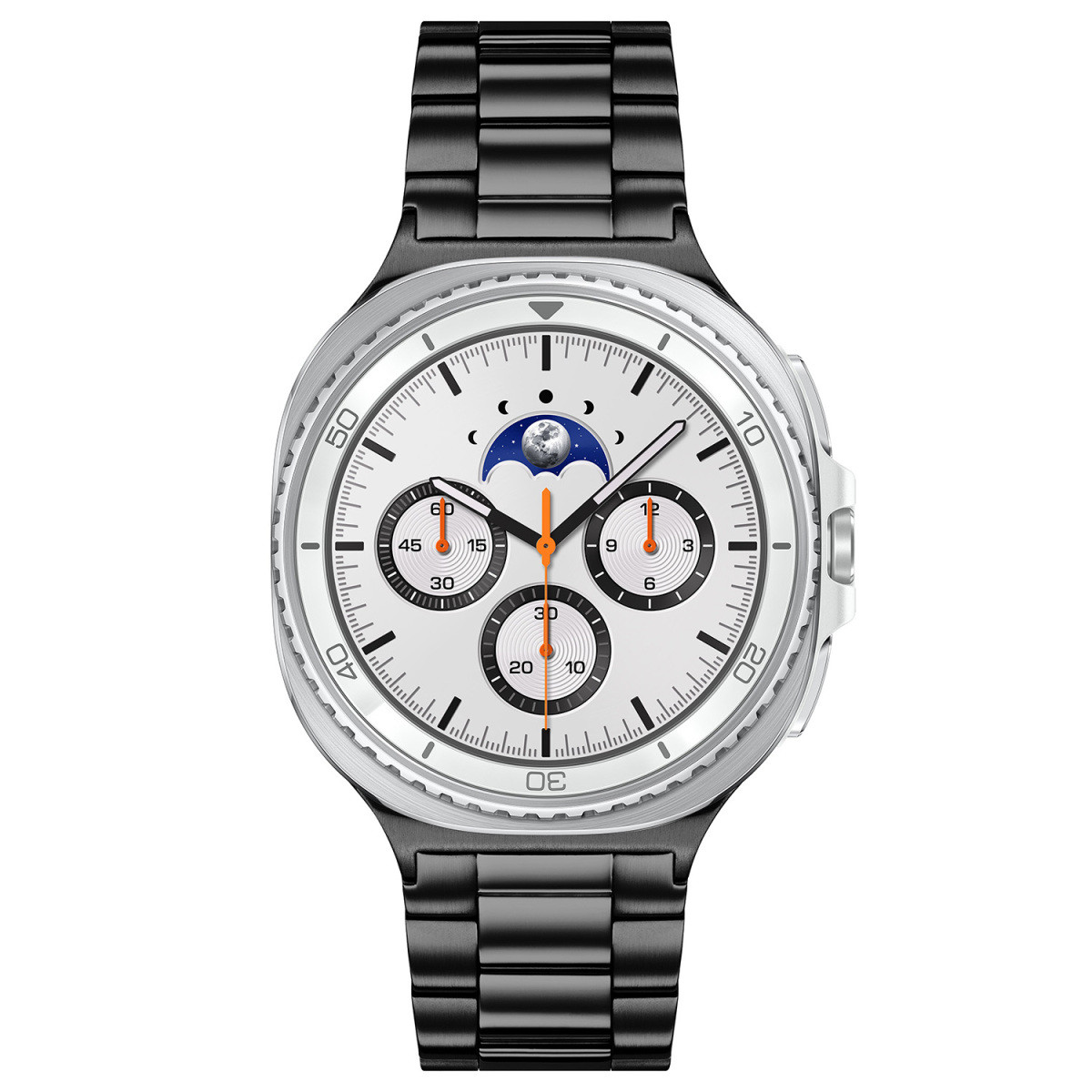 Samsung Galaxy Watch 8 Classic LTE SA.L500WBS24.LTE smartwatch van zwart staal en grijs aluminium - ø 46 mm