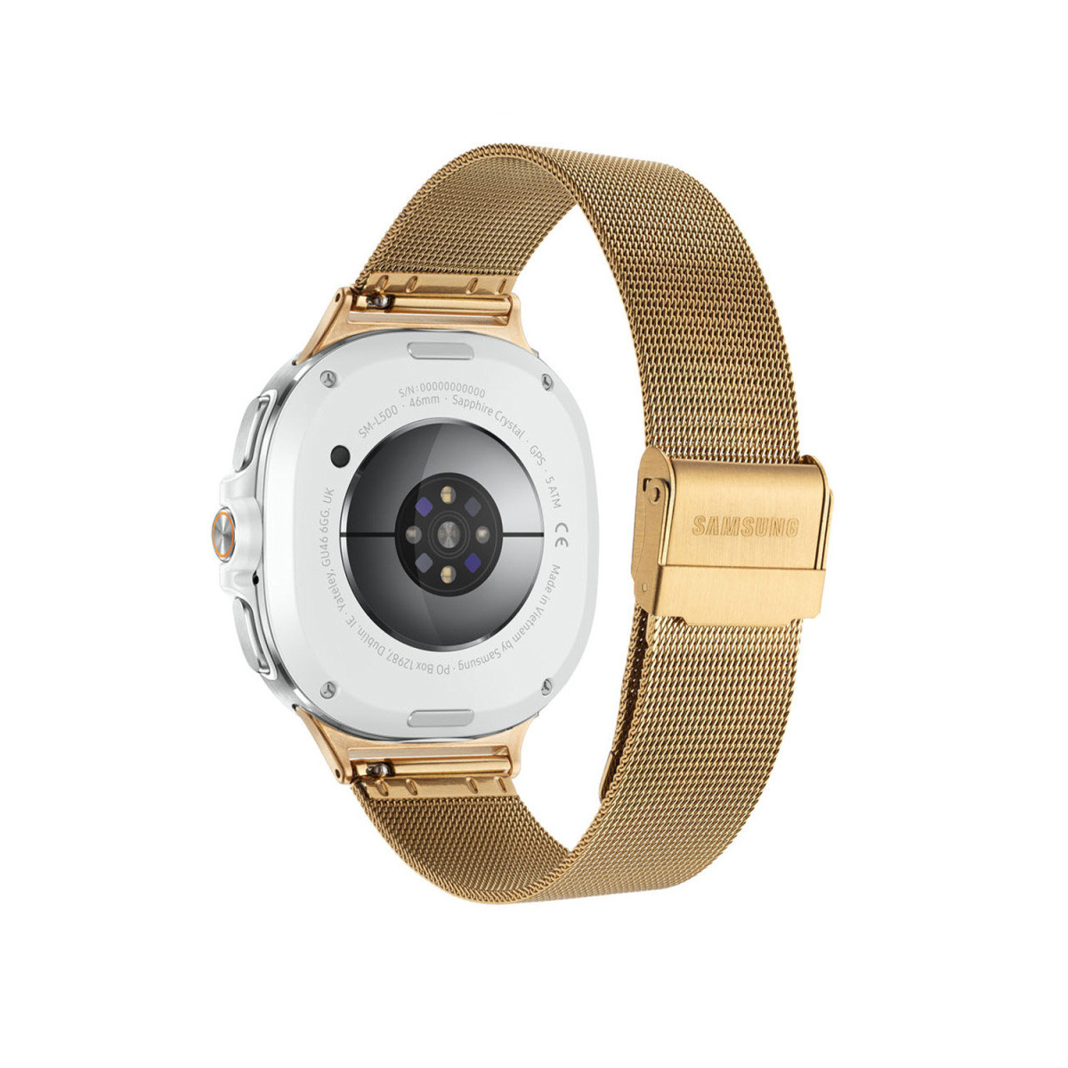 Samsung Galaxy Watch 8 Classic LTE SA.L500ZGM20.LTE gold plated smartwatch mesh van staal met 4G - ø 46 mm