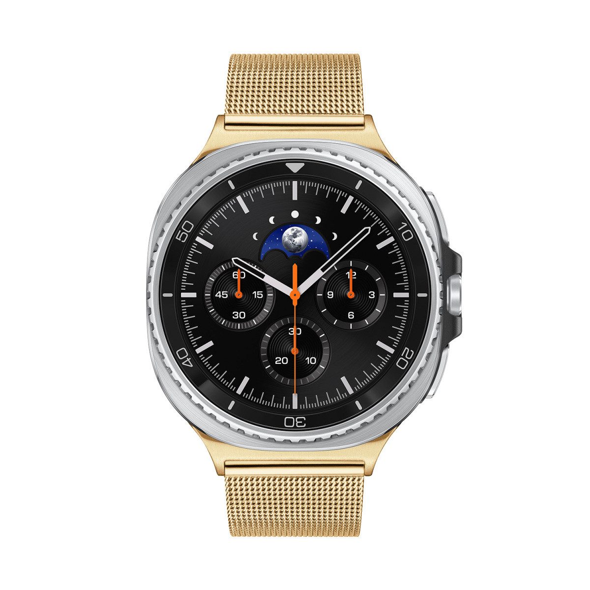 Samsung Galaxy Watch 8 Classic LTE SA.L500ZGM20.LTE gold plated smartwatch mesh van staal met 4G - ø 46 mm