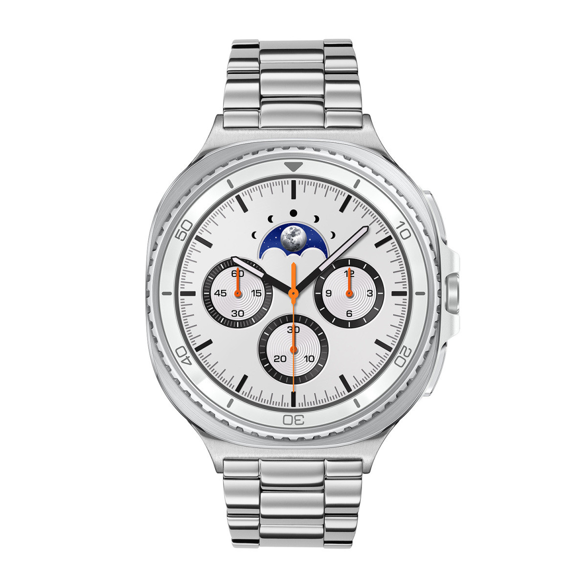 Samsung Galaxy Watch 8 Classic SA.L500WSS20 zilverkleurige smartwatch met witte details - ø 46 mm