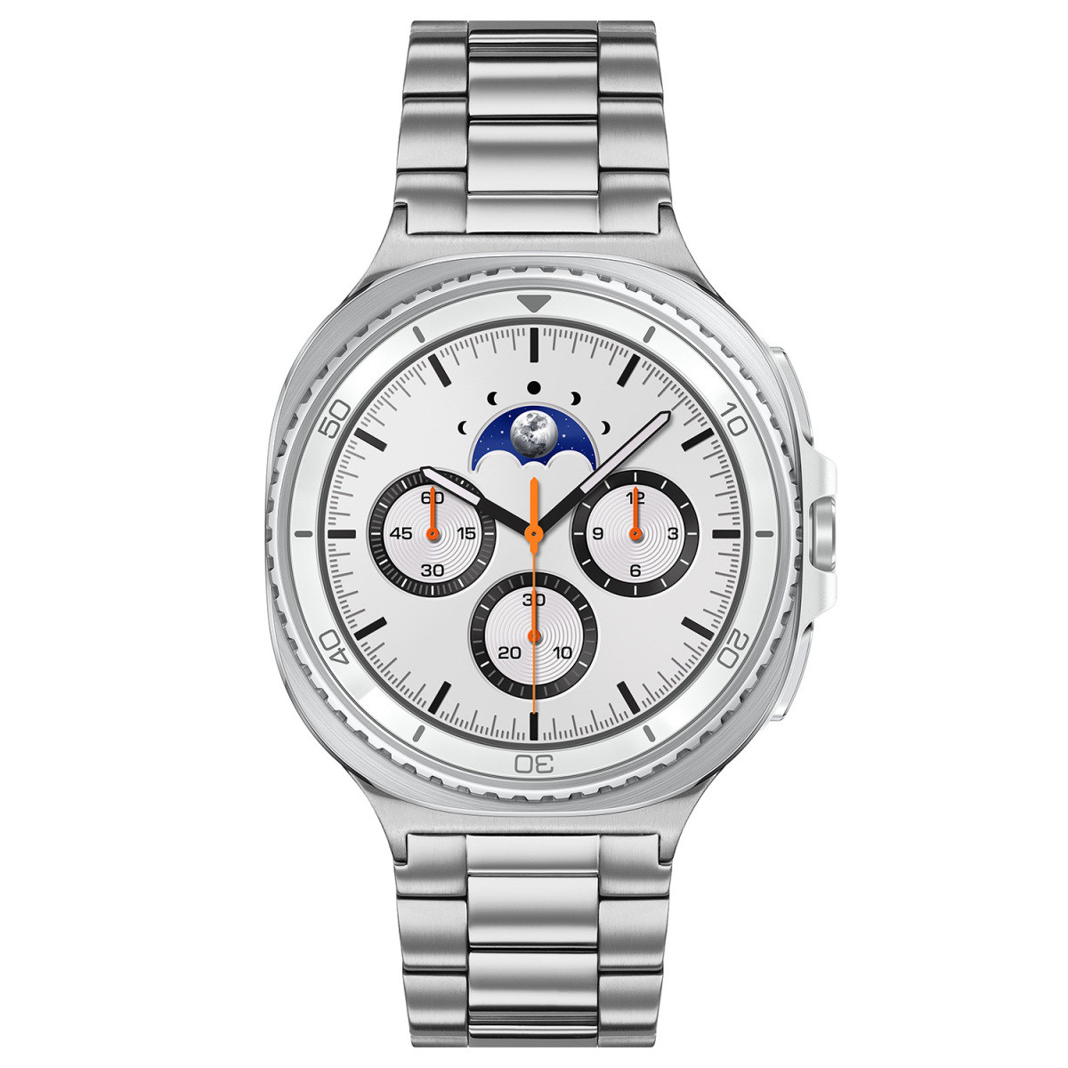 Samsung Galaxy Watch 8 Classic SA.L500WSS24 zilverkleurige smartwatch van staal en aluminium - ø 46 mm