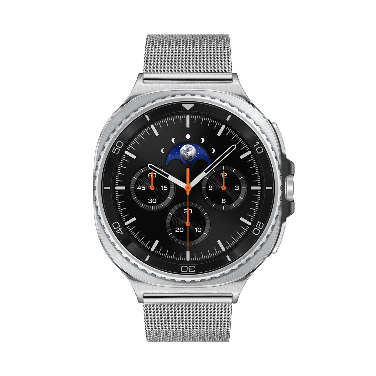 Samsung Galaxy Watch 8 Classic SA.L500ZSM20 smartwatch met stalen mesh band en zwart display - ø 46 mm