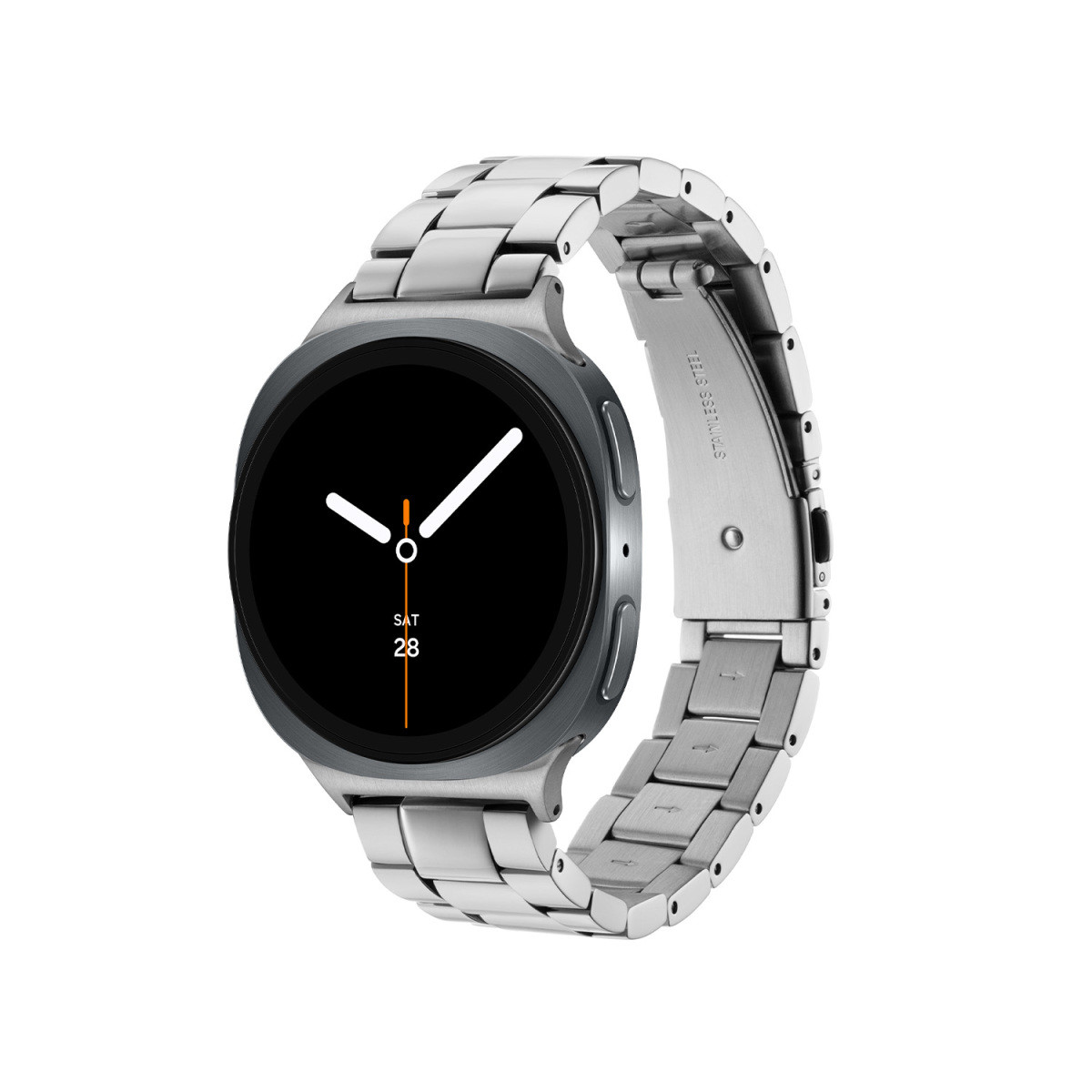 Samsung Galaxy Watch 8 LTE SA.L320GSS20.LTE smartwatch met zilverkleurige stalen band en 4G - ø 40 mm