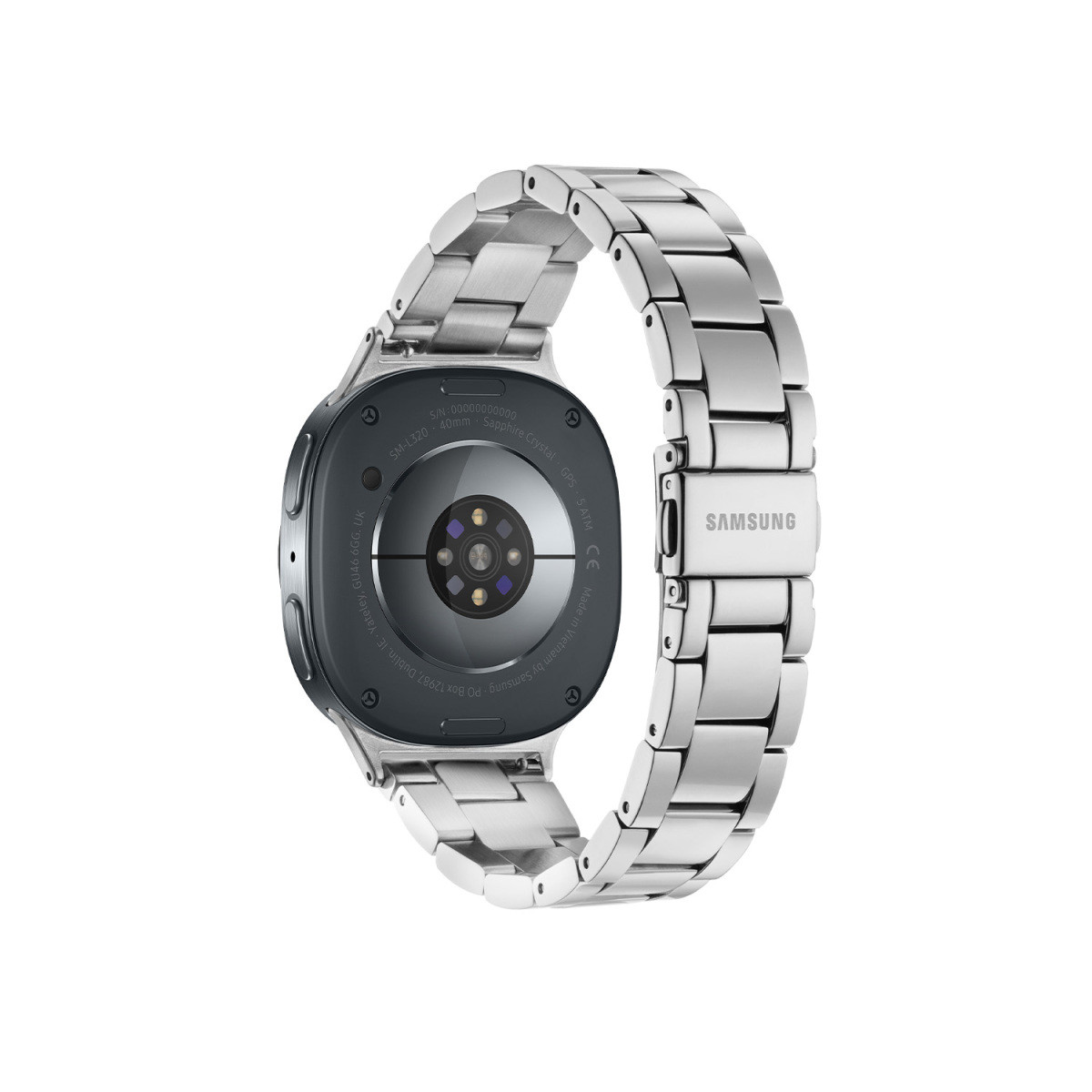 Samsung Galaxy Watch 8 LTE SA.L320GSS20.LTE smartwatch met zilverkleurige stalen band en 4G - ø 40 mm
