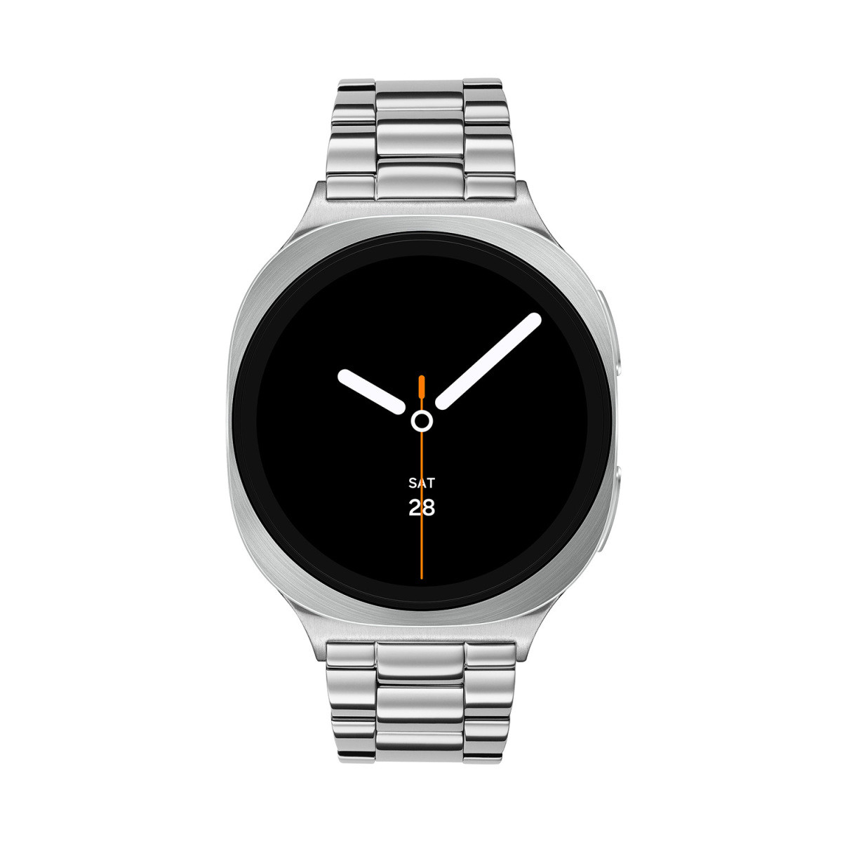 Samsung Galaxy Watch 8 LTE SA.L320SSS20.LTE smartwatch met zilverkleurige stalen schakel band - ø 40 mm