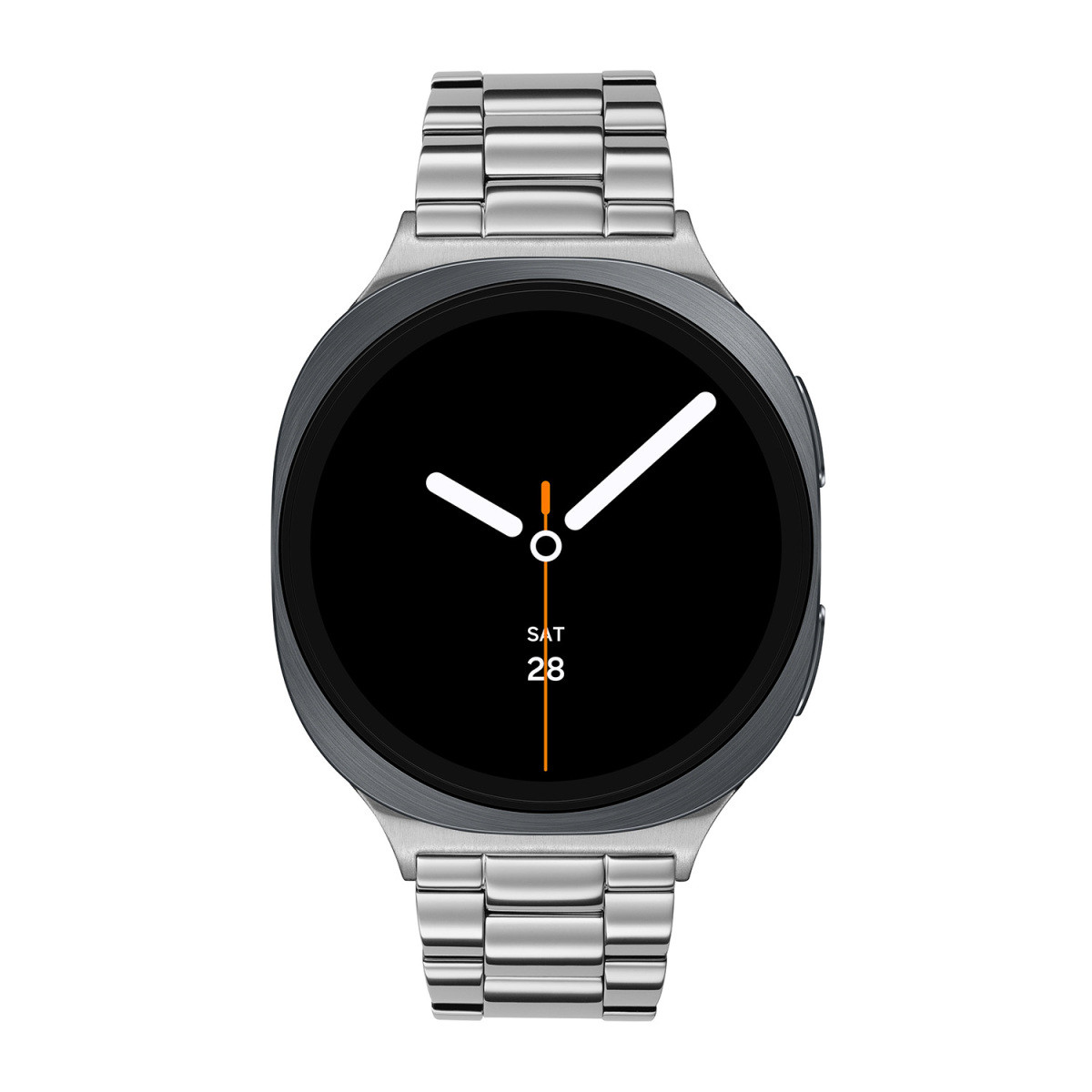 Samsung Galaxy Watch 8 LTE SA.L330GSS20.LTE smartwatch met zilverkleurige schakelband en grijze kast - ø 44 mm