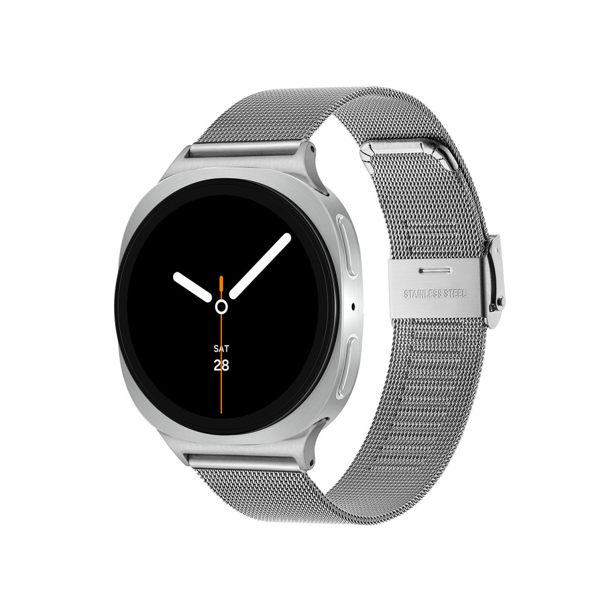 Samsung Galaxy Watch 8 LTE SA.L330SSM20.LTE zilverkleurige smartwatch mesh van staal en aluminium - ø 44 mm