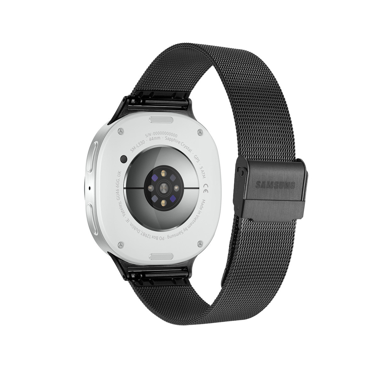 Samsung Galaxy Watch 8 SA.L320SBM20 smartwatch met zwarte stalen meshband - ø 40 mm