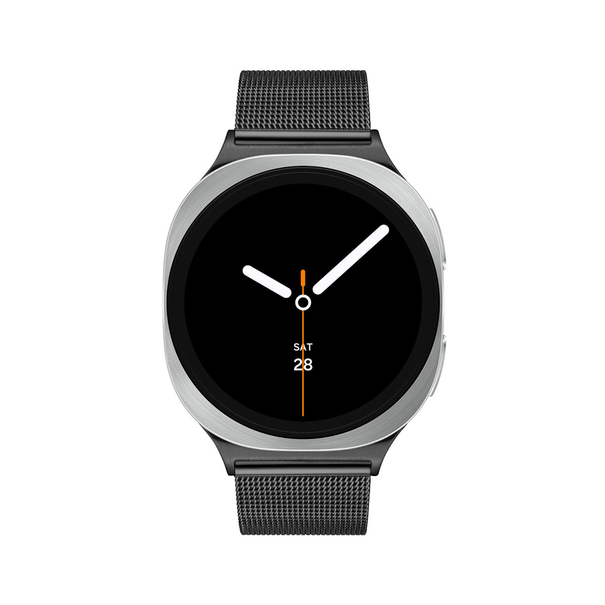 Samsung Galaxy Watch 8 SA.L320SBM20 smartwatch met zwarte stalen meshband - ø 40 mm