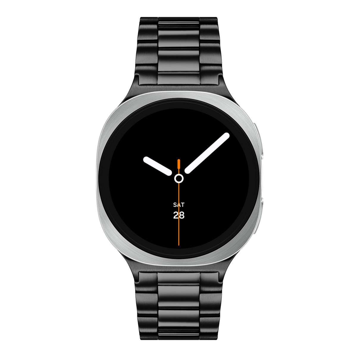 Samsung Galaxy Watch 8 SA.L320SBS24 smartwatch met zwarte stalen schakelband en activity tracker - ø 40 mm