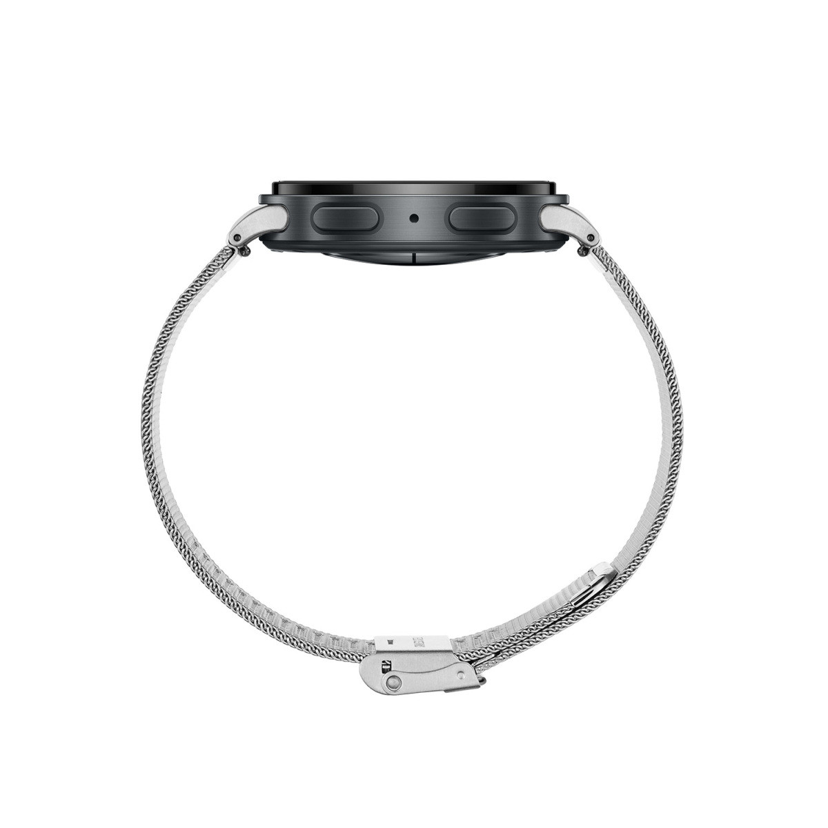 Samsung Galaxy Watch 8 SA.L330GSM20 zilverkleurige smartwatch met stalen mesh band en grijze kast - ø 44 mm