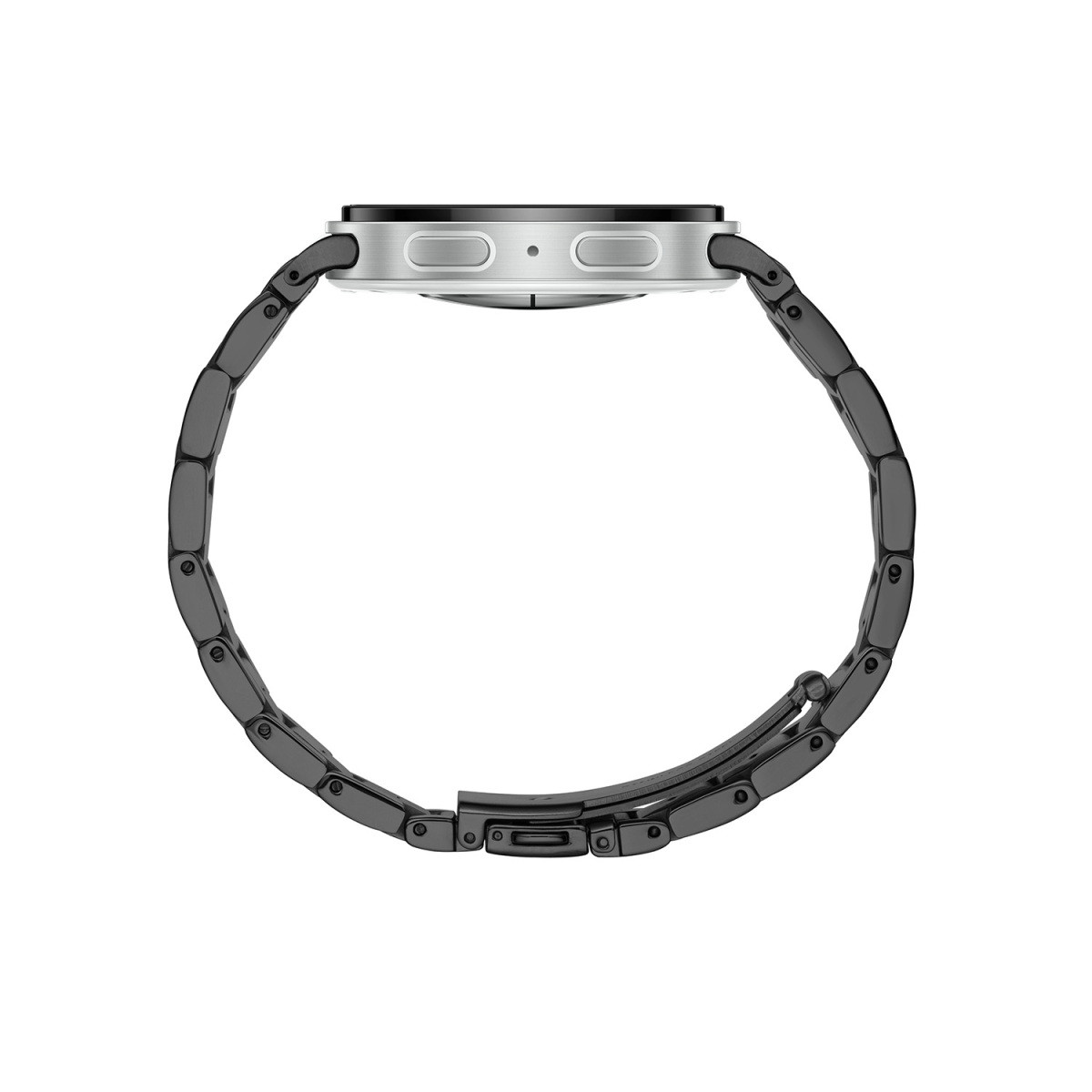 Samsung Galaxy Watch 8 SA.L330SBS20 zwarte smartwatch met stalen band en zilverkleurige kast - ø 44 mm