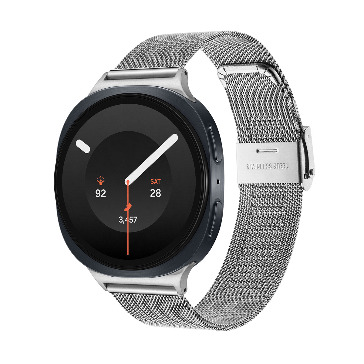 Samsung Galaxy Watch 9 LTE SA.L350ZSM20.LTE smartwatch met zilverkleurige mesh-band - 44 mm