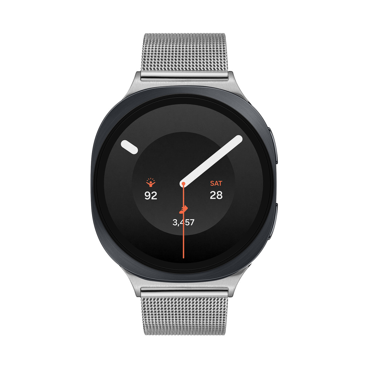 Samsung Galaxy Watch 9 LTE SA.L350ZSM20.LTE smartwatch met zilverkleurige mesh-band - 44 mm