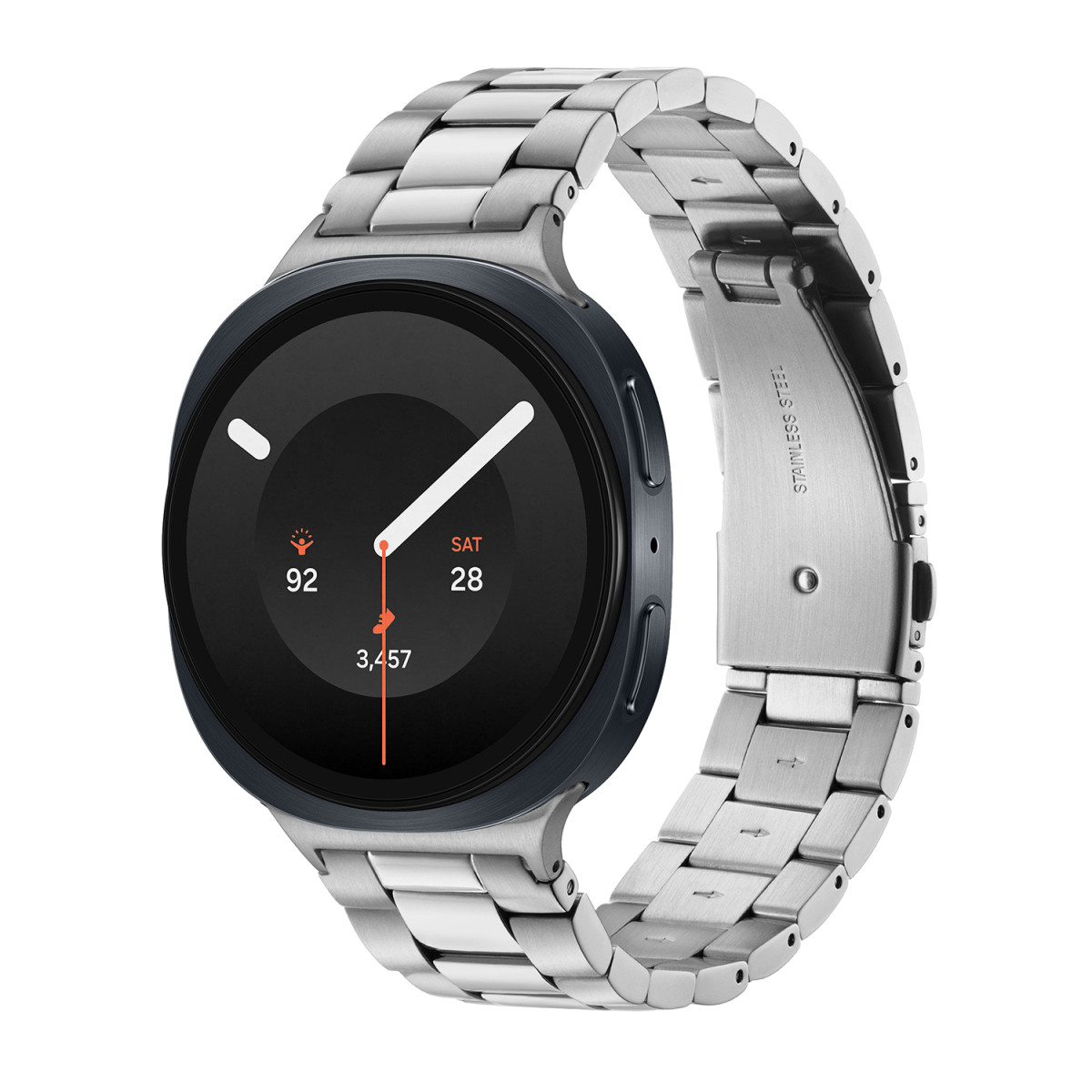 Samsung Galaxy Watch 9 LTE SA.L350ZSS24.LTE smartwatch met zilverkleurige schakelband - 44 mm