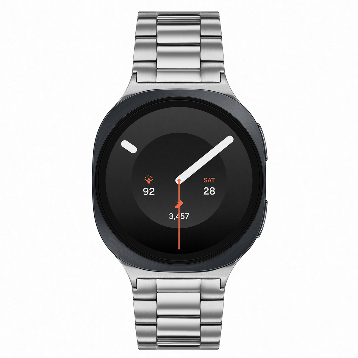 Samsung Galaxy Watch 9 LTE SA.L350ZSS24.LTE smartwatch met zilverkleurige schakelband - 44 mm