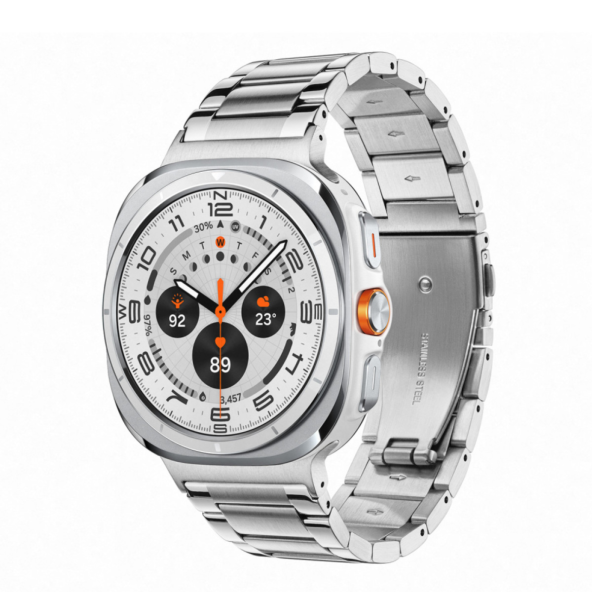 Samsung Galaxy Watch Ultra SA.L705WUSS.L64 Smartwatch van titanium met zilverkleurige band - Ø 47 mm