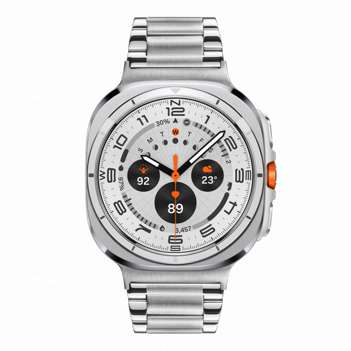 Samsung Galaxy Watch Ultra SA.L705WUSS.L64 Smartwatch van titanium met zilverkleurige band - Ø 47 mm