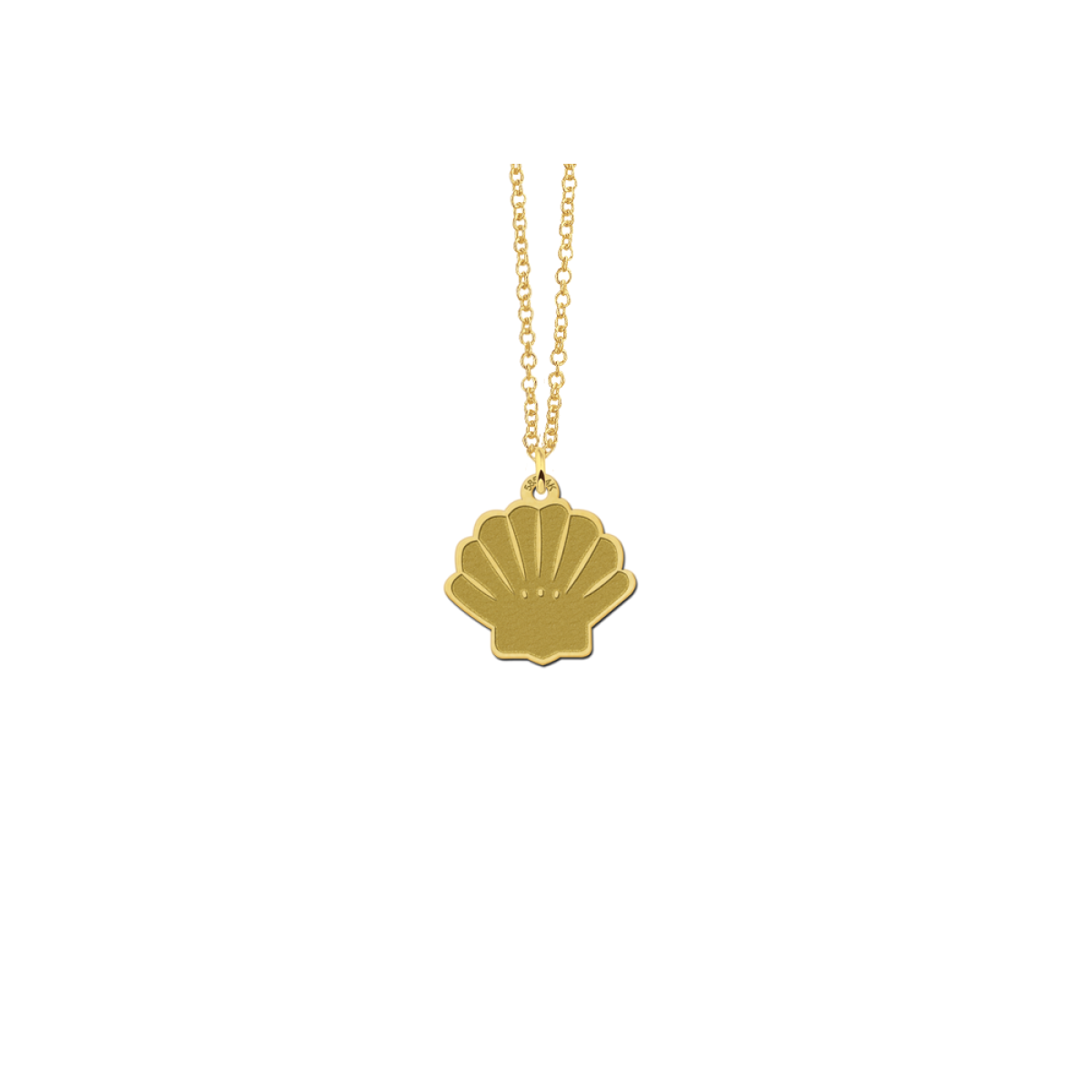 Schelp hanger van goud