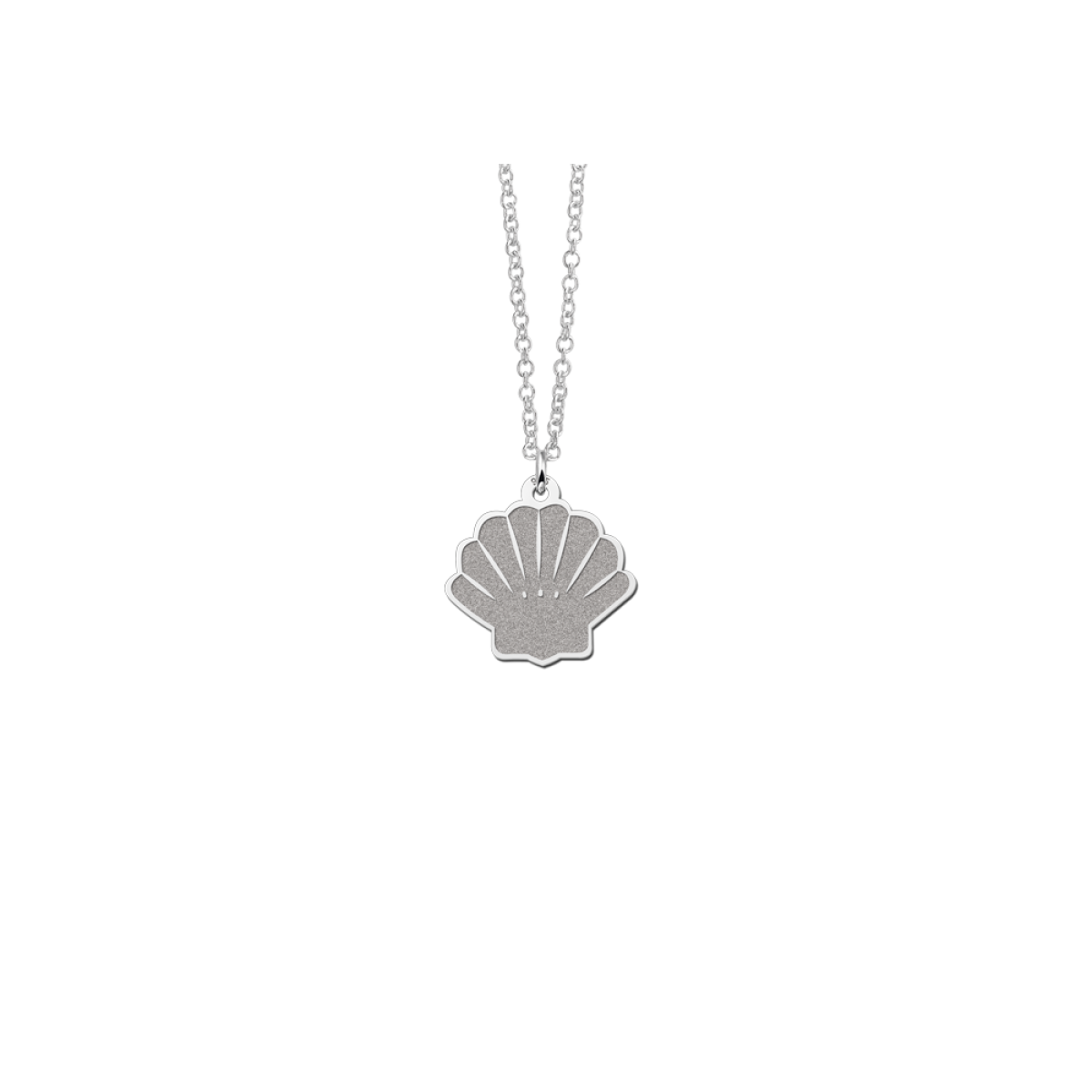 Schelp hanger van zilver