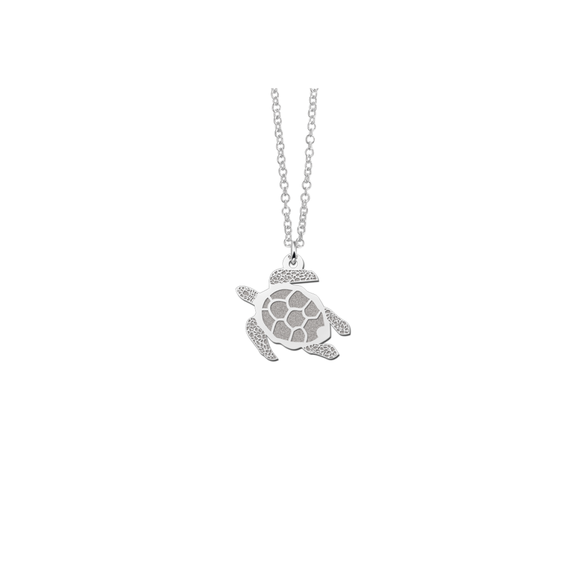 Schildpad hanger van zilver