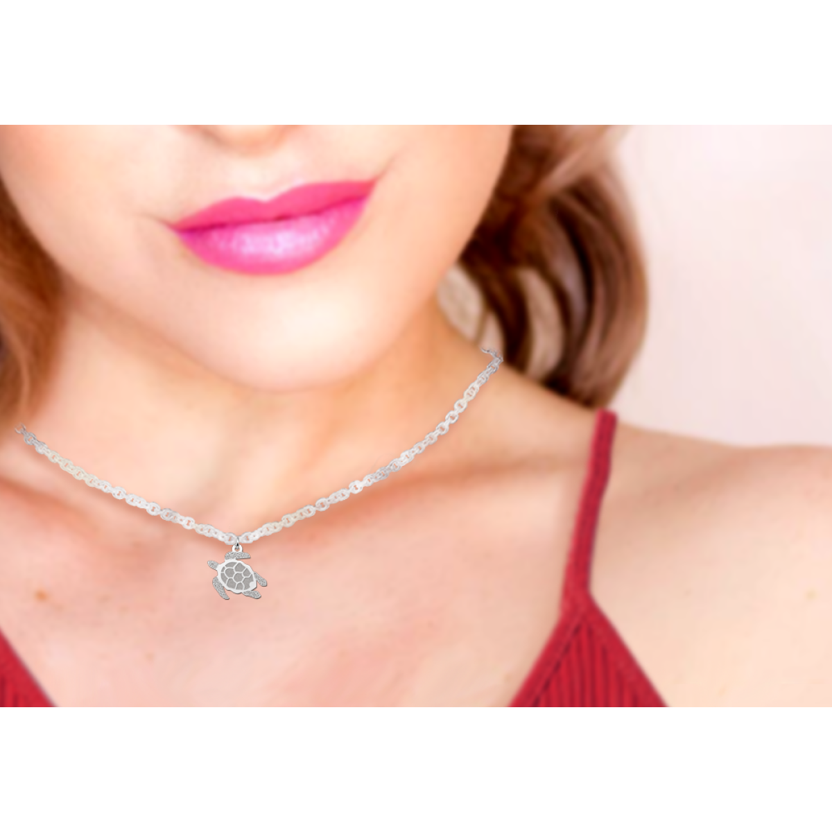 Schildpad hanger van zilver