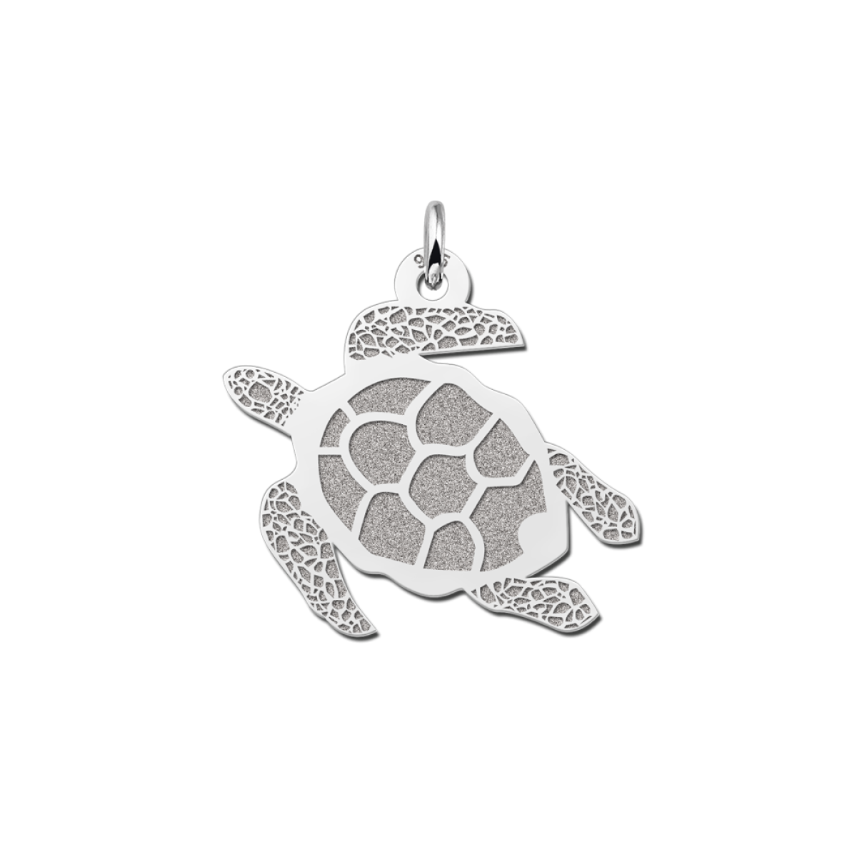 Schildpad hanger van zilver