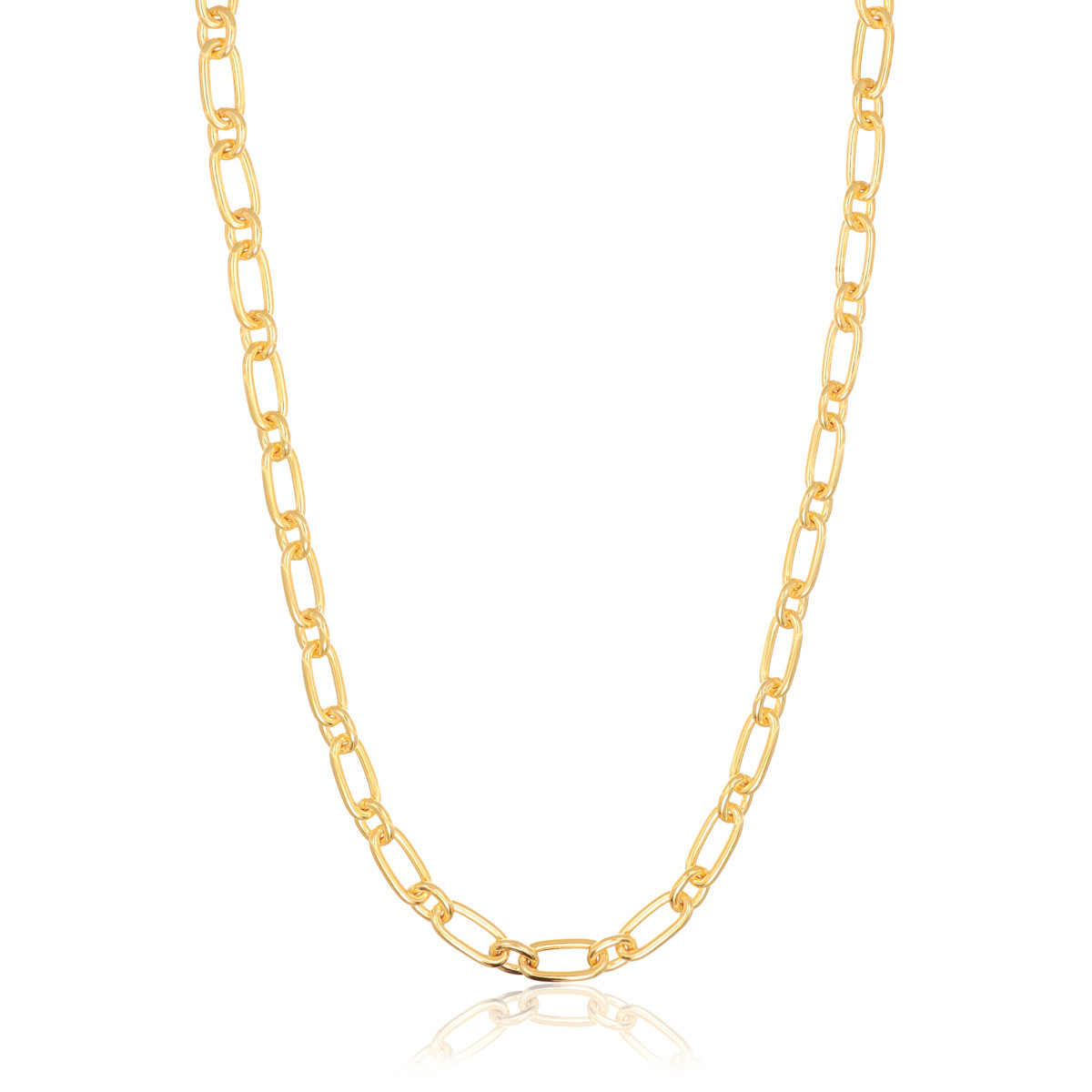 Sif Jakobs Capizzi SJ-C42233-YG goudkleurige glanzende ketting 7.2 mm breed - Lengte 45 cm