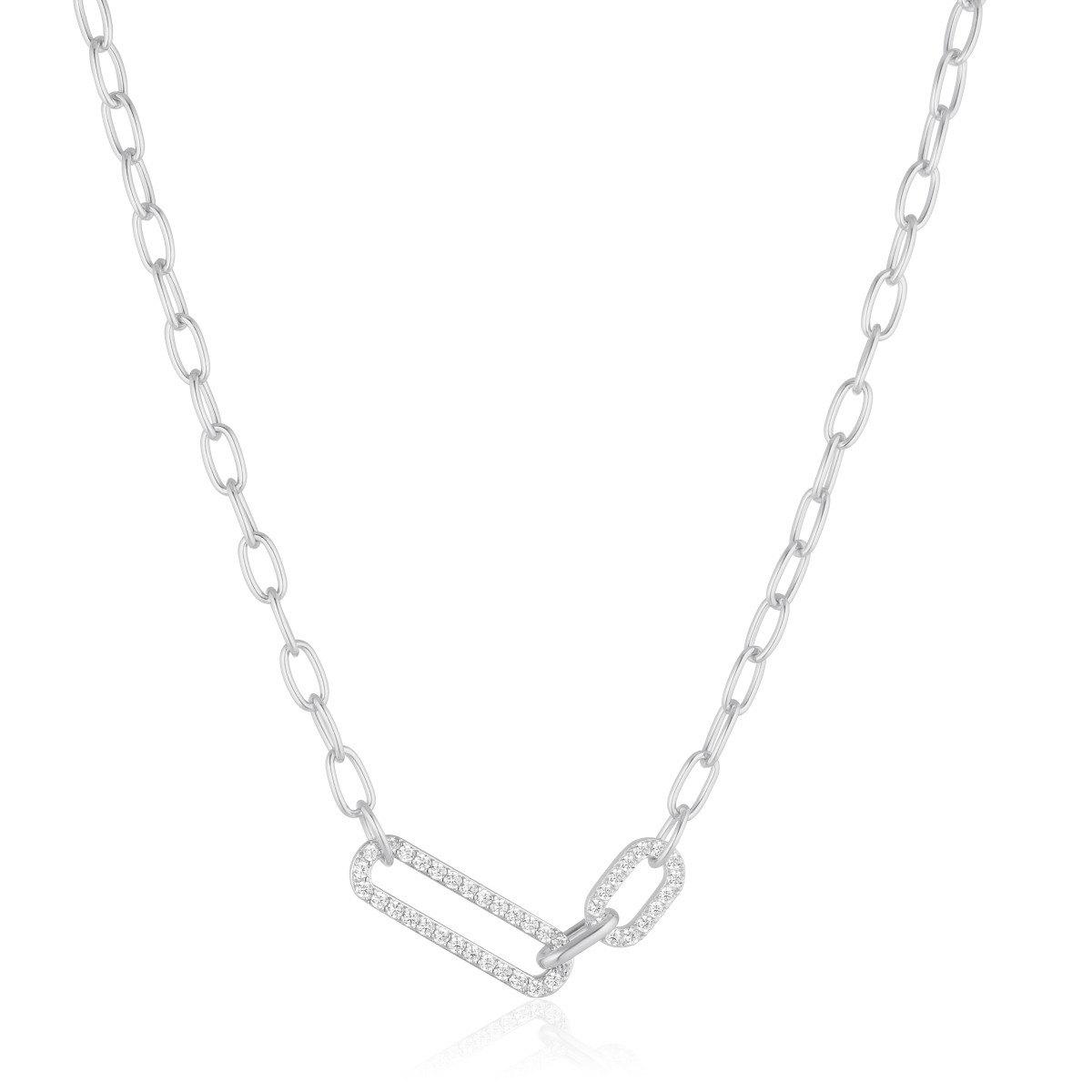 Sif Jakobs Capizzi SJ-N42232-CZ zilveren ketting met transparante zirkonia's - Lengte 45 cm