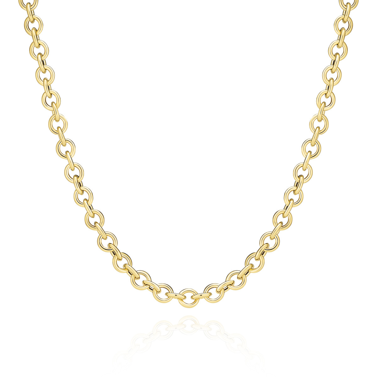 Sif Jakobs Carrara SJ-C2478-YG gold plated glanzende schakelketting dames goudkleurig - Lengte 45 cm