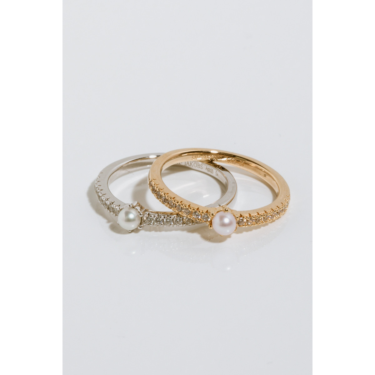 Sif Jakobs Ellera SJ-R12284-CZ-SG gold plated ring zirkonia glanzend 2 mm breed