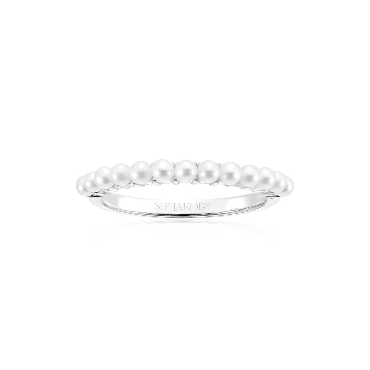 Sif Jakobs Ellera SJ-R2869-P zilveren ring met parel stenen 2.2 mm breed