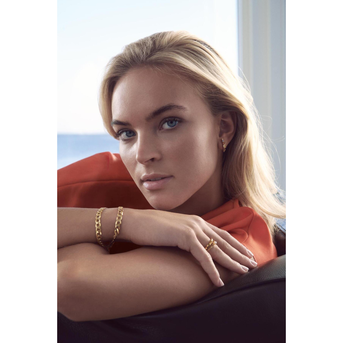 Sif Jakobs Ferrara SJ-R12107-SG gold plated ring gevlochten golvende lijnen dames
