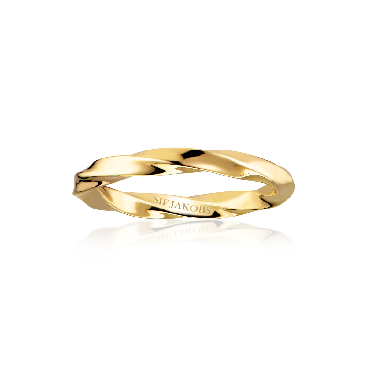 Sif Jakobs Ferrara SJ-R12107-SG gold plated ring gevlochten golvende lijnen dames