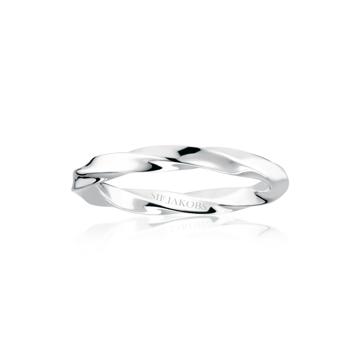 Sif Jakobs Ferrara SJ-R12107-SS zilveren ring met glanzende gevlochten twist