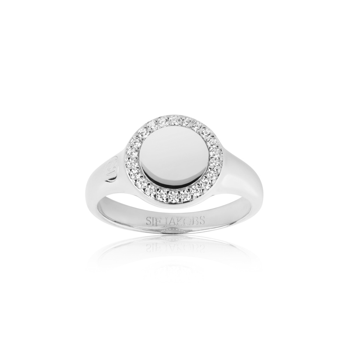 Sif Jakobs Follina SJ-R11577-CZ zilveren ring met zirkonia cirkelontwerp