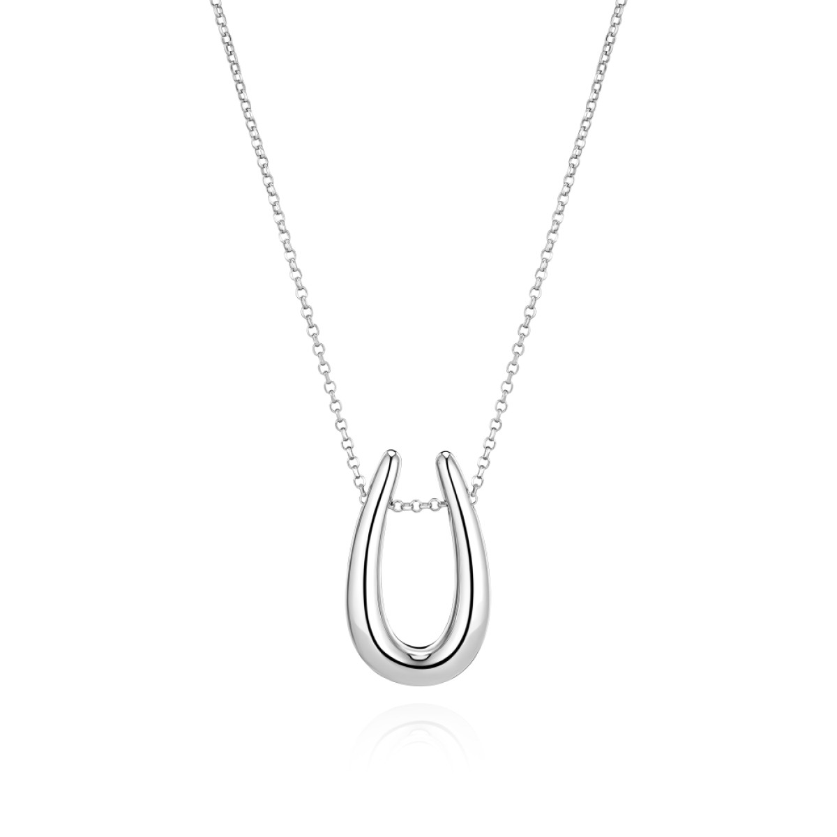 Sif Jakobs Goccia Parvus Pianura SJ-N2486 Zilveren ketting met hoefijzerhanger - Lengte max. 45 cm