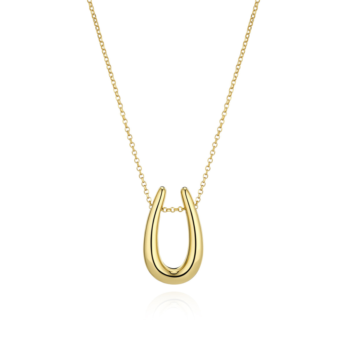 Sif Jakobs Goccia Parvus SJ-N2486-YG Zilveren goldplated ketting met hanger - Lengte max. 45 cm