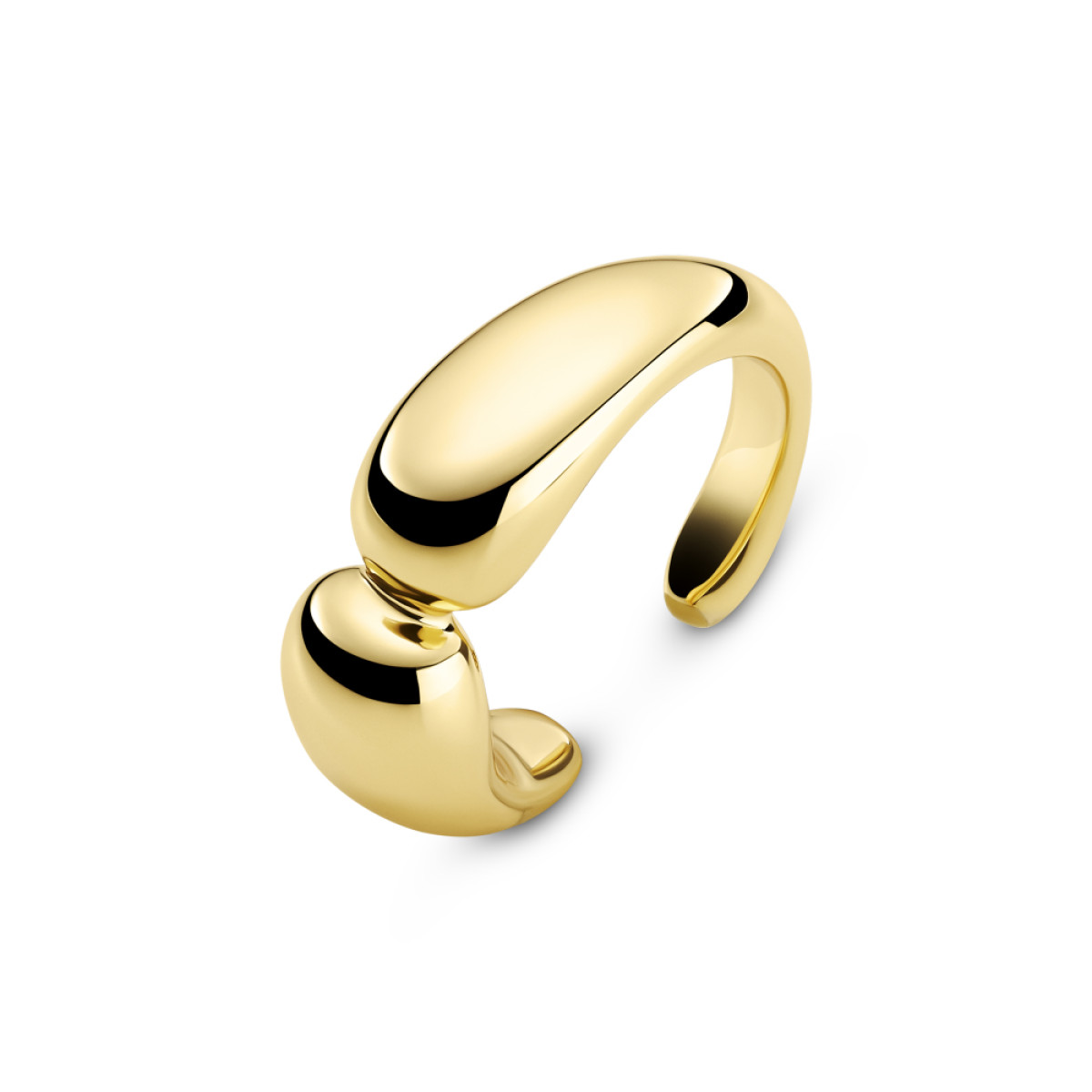 Sif Jakobs Goccia Pianura Piccolo SJ-E2583-YG zilveren earcuff met goudkleurige plating - 11 mm