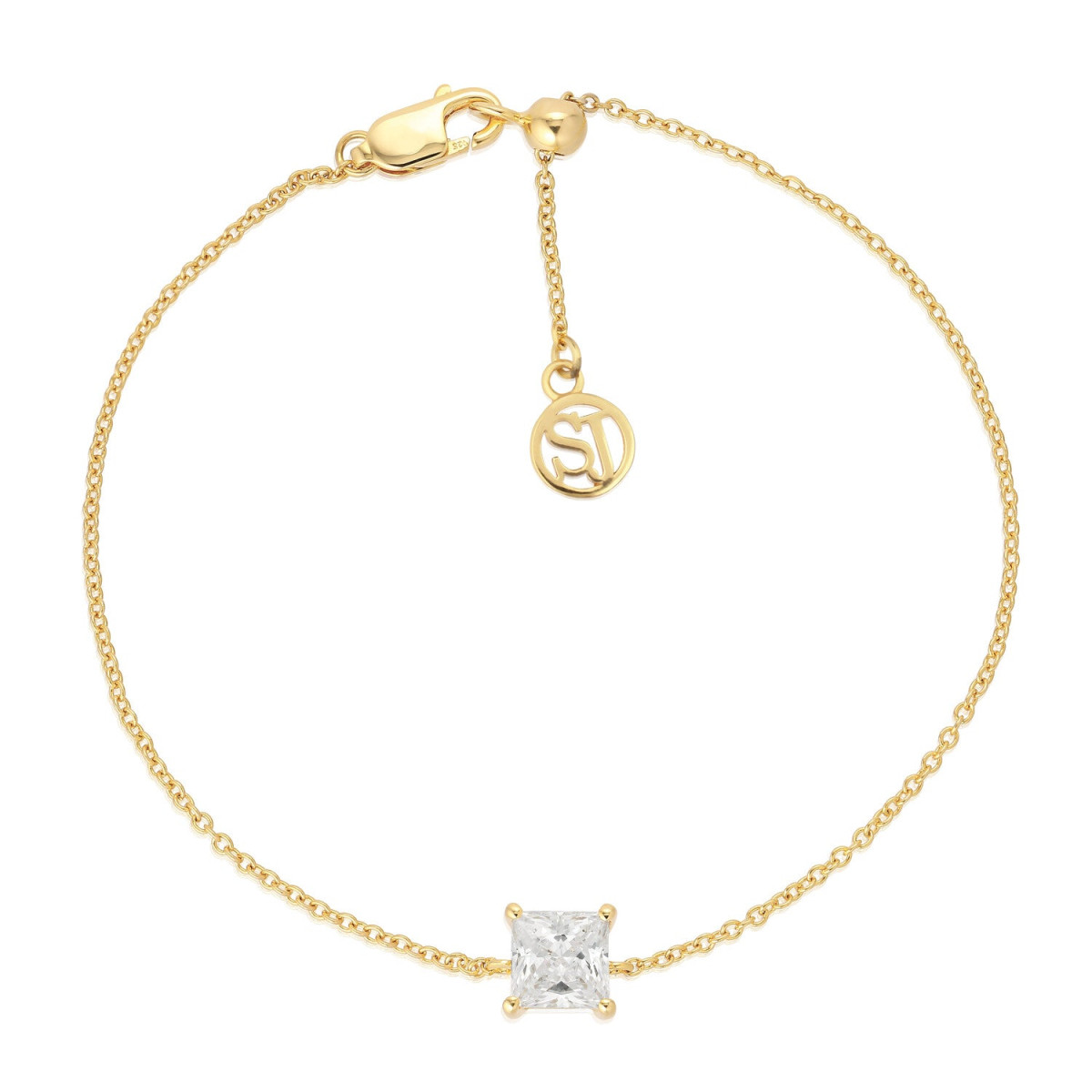 Sif Jakobs gold plated armband met een grote zirkonia SJ-B42274-CZ-YG