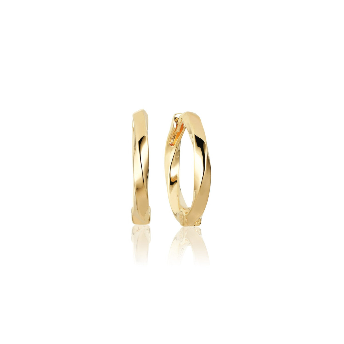 Sif Jakobs gold plated klapcreolen gedraaid SJ-E12109-SG