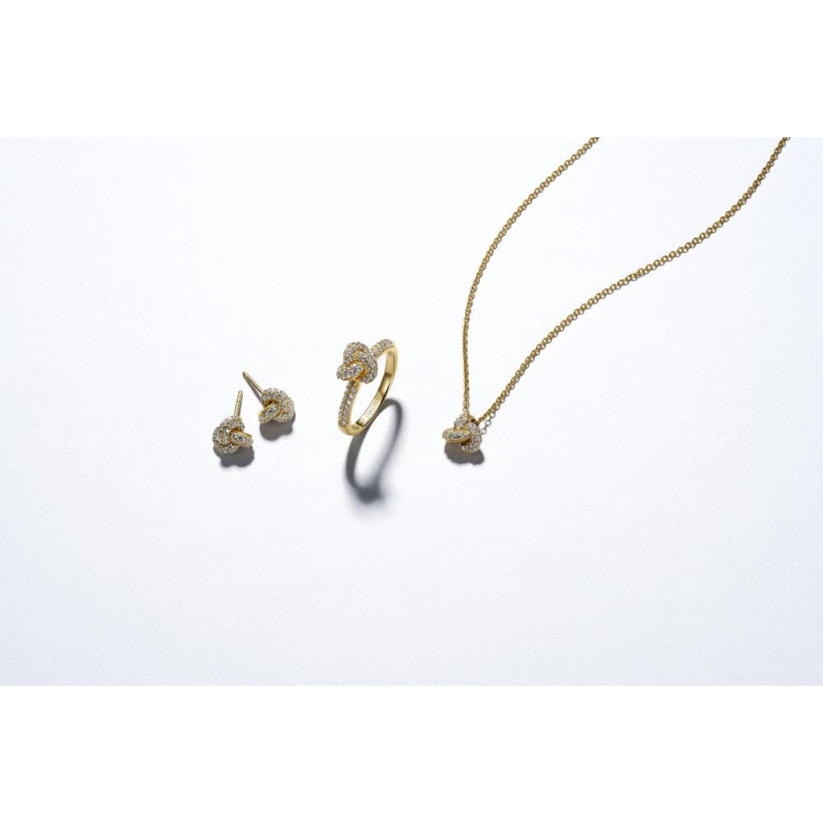 Sif Jakobs Imperia Piccolo SJ-N10751-CZ-YG Zilveren goldplated ketting met transparante zirkonia - Max. 45 cm