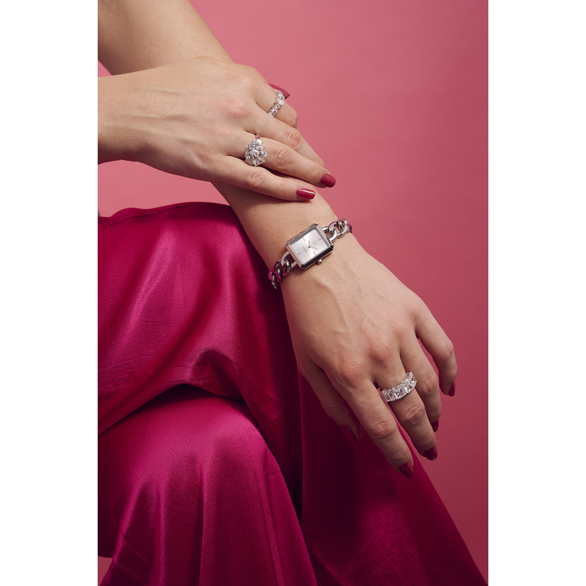 Sif Jakobs Ivrea SJ-R12331-CZ zilveren ring met transparante zirkonia stenen