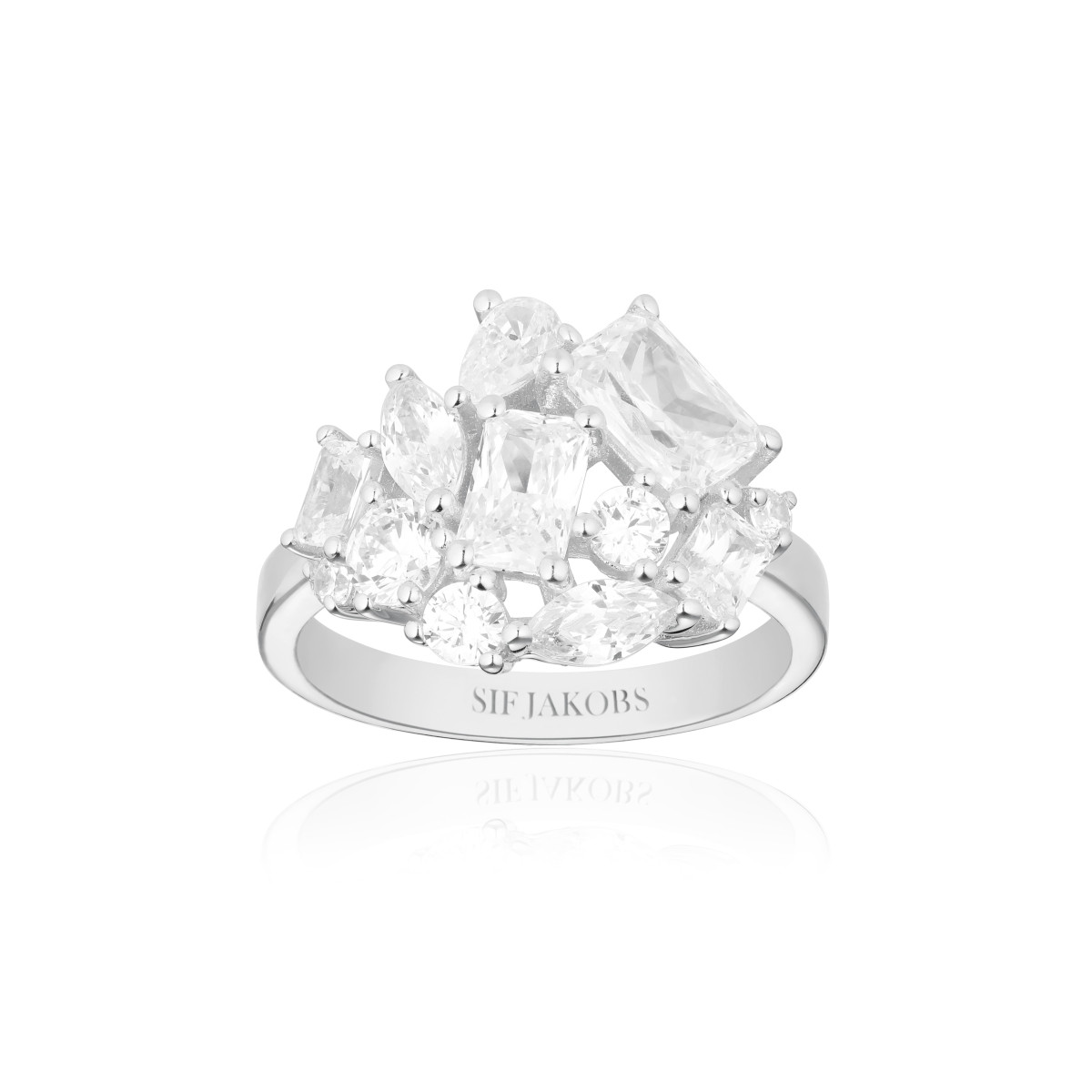 Sif Jakobs Ivrea SJ-R12331-CZ zilveren ring met transparante zirkonia stenen