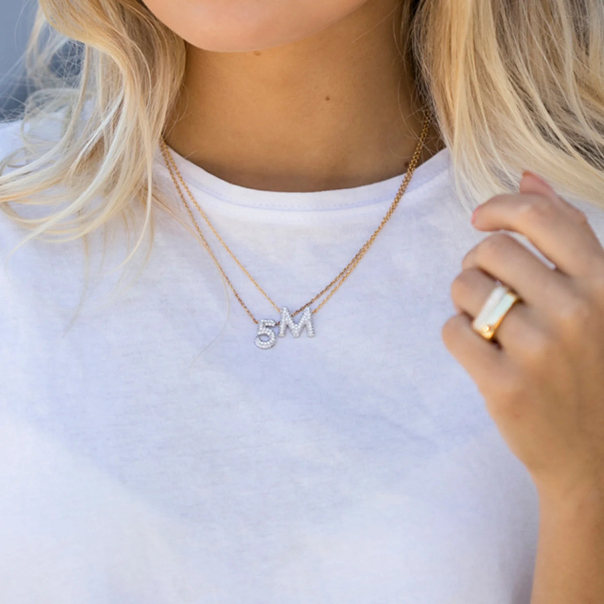 Sif Jakobs Novoli SJ-C00H-CZ zilveren ketting met letter H - Lengte 42-47 cm