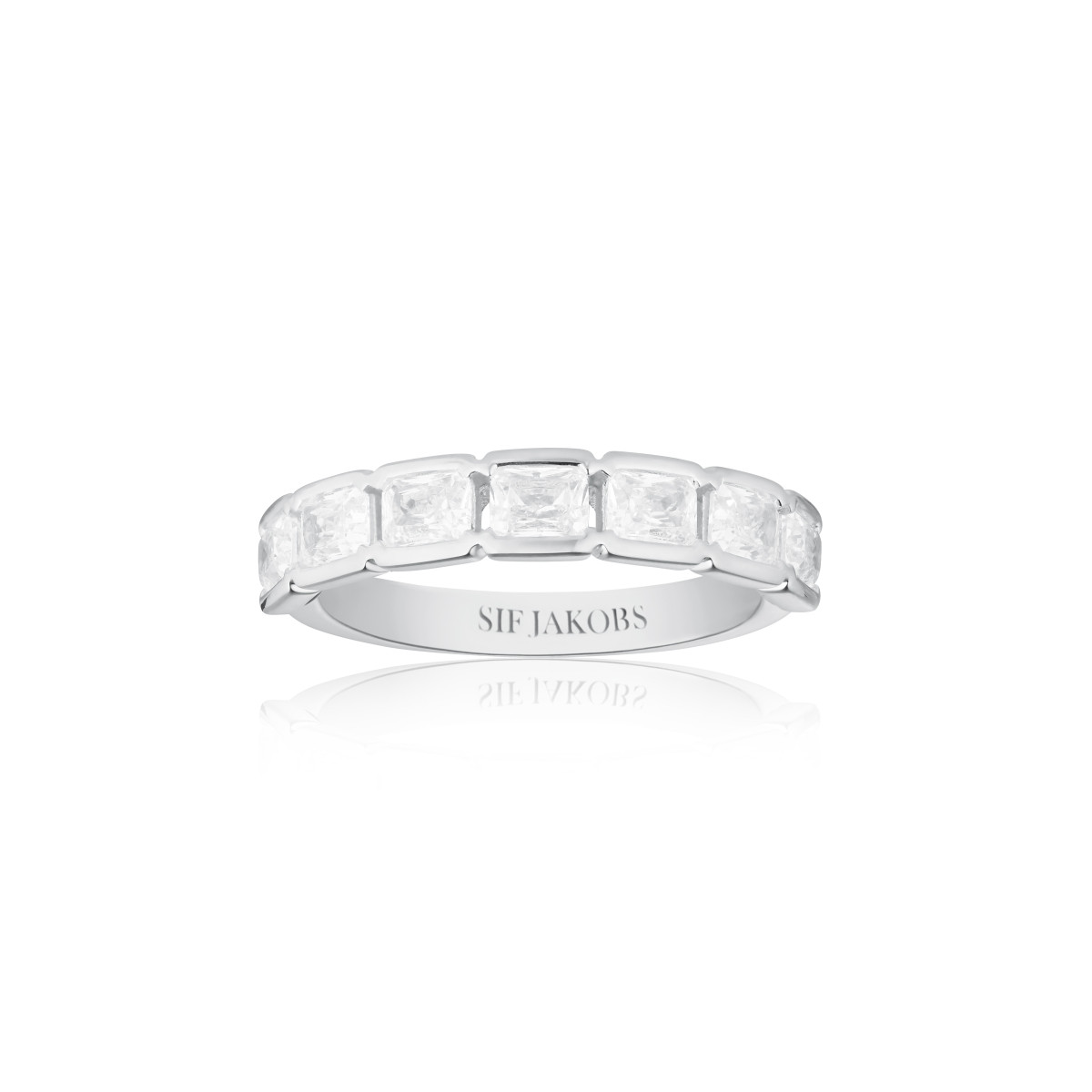 Sif Jakobs Roccanova SJ-R42265-CZ zilveren ring zirkonia transparante 4.3 mm breed