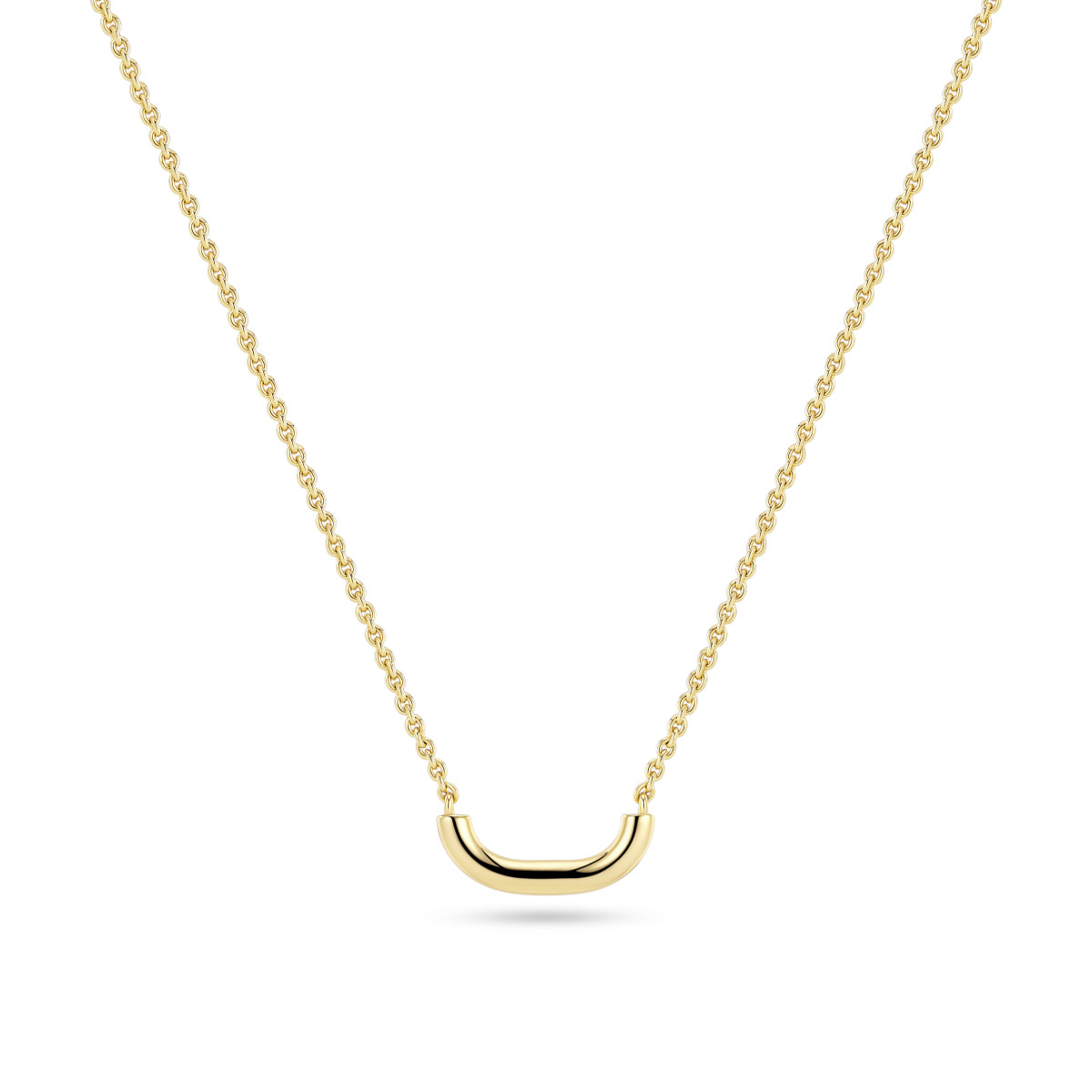 Sif Jakobs SJ-N2600-YG damesketting goudkleurig zilver met ronde schakels 4.5 mm breed - Lengte 45 cm