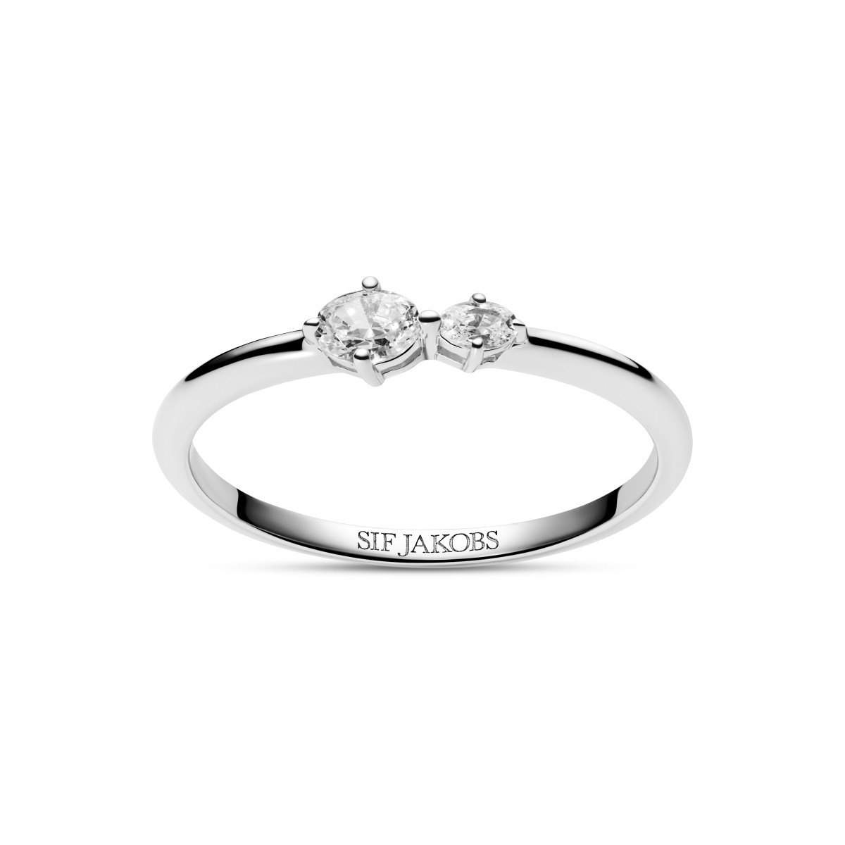 Sif Jakobs SJ-R2745-CZ zilveren ring met zirkonia transparante stenen 4 mm breed