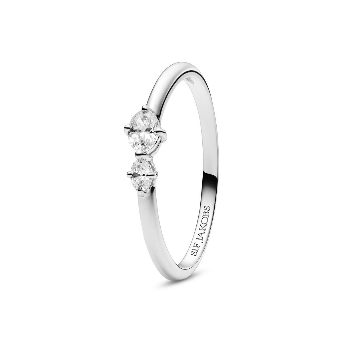 Sif Jakobs SJ-R2745-CZ zilveren ring met zirkonia transparante stenen 4 mm breed