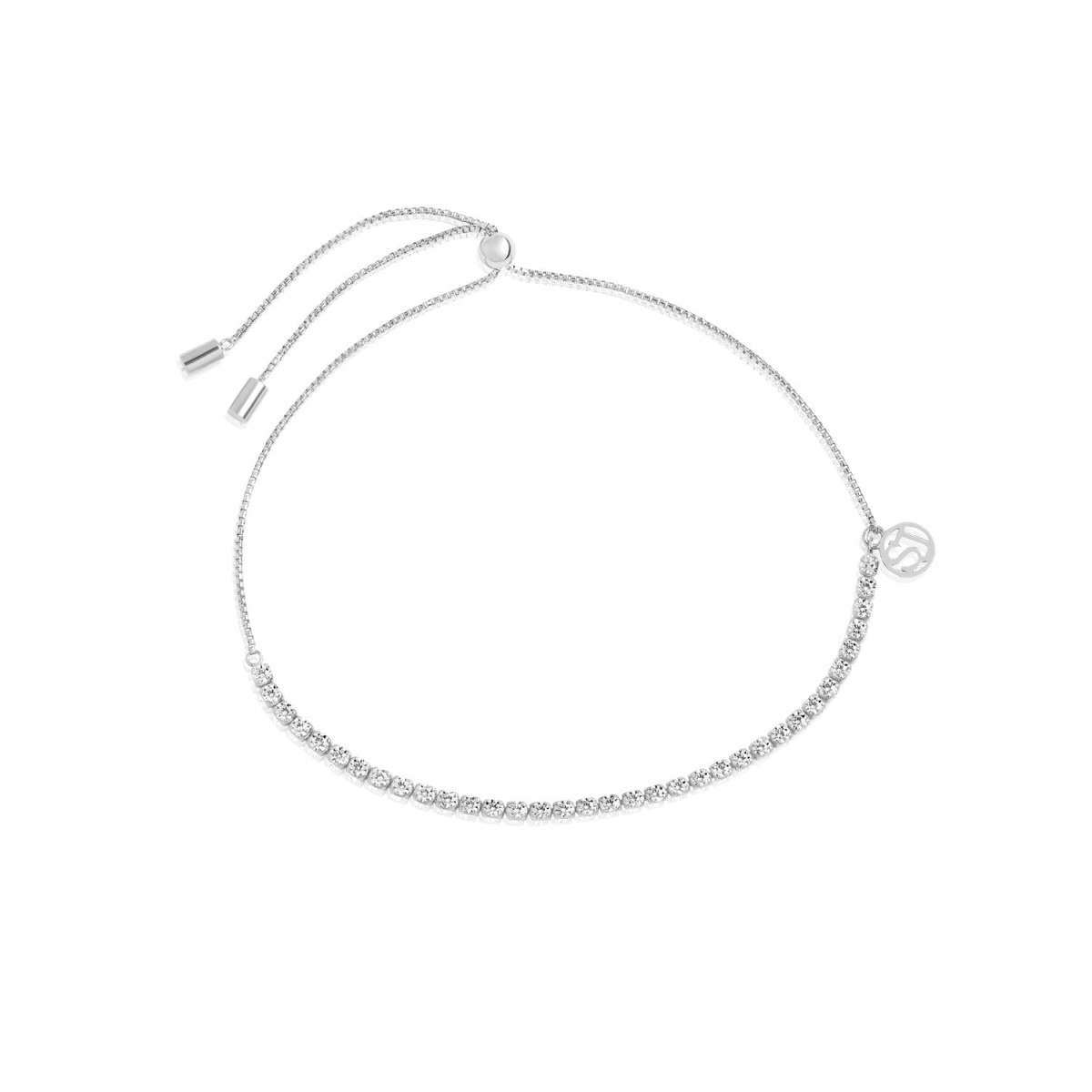 Sif Jakobs zilveren armband met een rij transparante zirkonia's SJ-B42032-CZ-SS